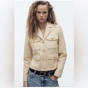 Zara gold buttons short coat